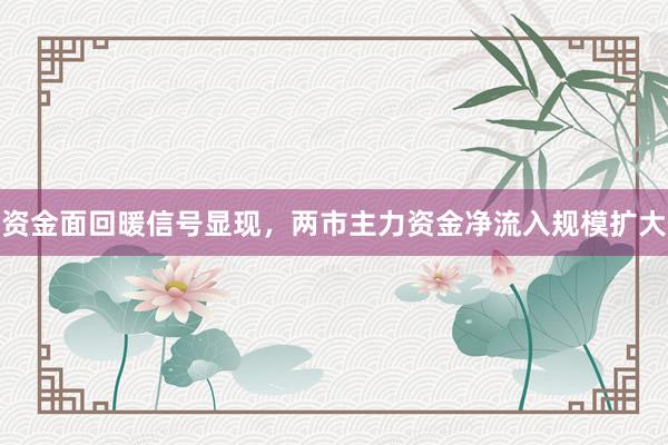资金面回暖信号显现，两市主力资金净流入规模扩大